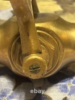 Vintage Powhatan Brass Fire Hose Nozzle With Working Valve