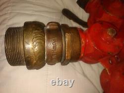 Vintage Powhatan Brass Fire Hose Three Way Splitter Nozzle
