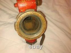 Vintage Powhatan Brass Fire Hose Three Way Splitter Nozzle