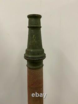 Vintage Powhatan Works NS Ranson WV WVA Brass 9-66 Fire Hose Nozzle 30 Tall