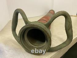 Vintage Powhatan Works NS Ranson WV WVA Brass 9-66 Fire Hose Nozzle 30 Tall