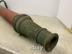 Vintage Powhatan Works NS Ranson WV WVA Brass 9-66 Fire Hose Nozzle 30 Tall