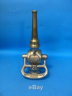 Vintage Rare chrome over brass lever handle Fire nozzles by Elkhart