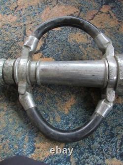 Vintage Red Head Hose 2 Handled Nozzle Fire Hose