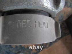 Vintage Red Head Hose 2 Handled Nozzle Fire Hose