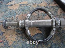 Vintage Red Head Hose 2 Handled Nozzle Fire Hose