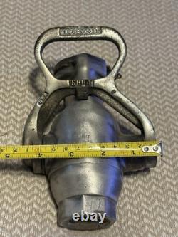 Vintage Rockwood Brass Waterfog Fireman Fire Hose Nozzle-Great Condition