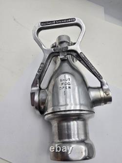 Vintage Rockwood Sprinkler Co 1-1/2 SG Fire Hose Nozzle Waterfog Nozzle USA