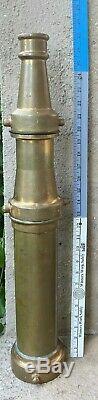 Vintage Samuel Eastman Co. East Concord, NH Solid Brass Fire Hose Nozzle 26 inch