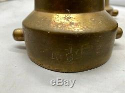 Vintage Samuel Eastman Co. East Concord, NH Solid Brass Fire Hose Nozzle 26 inch