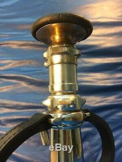 Vintage Seagrave Chrome / Brass 21/2 In. Play Pipe Fire Nozzle / AM. LAFRANCE Tip