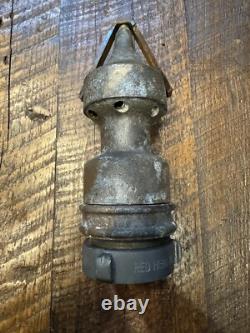 Vintage Self Propelled Fire Sewer Pipe Cleaning Nozzle Red Head Solid Brass 11
