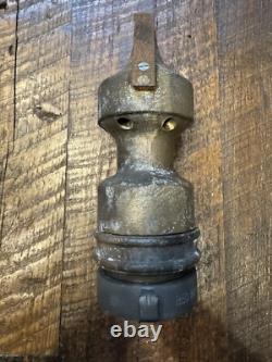 Vintage Self Propelled Fire Sewer Pipe Cleaning Nozzle Red Head Solid Brass 11