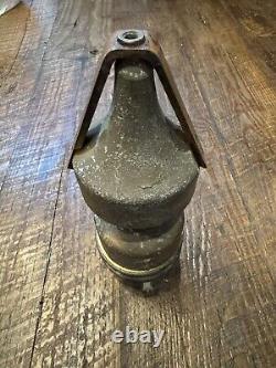 Vintage Self Propelled Fire Sewer Pipe Cleaning Nozzle Red Head Solid Brass 11