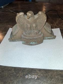 Vintage Since 1902 Elkhart Brass Ornate Eagle Fire Truck Engine Hose Holder