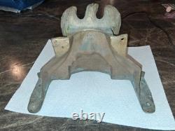 Vintage Since 1902 Elkhart Brass Ornate Eagle Fire Truck Engine Hose Holder