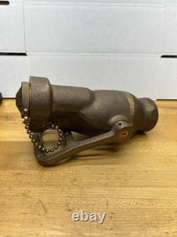 Vintage Solid Brass 1 1/2 Fog Fire Fighting Nozzle Looks NEW OLD STOCK #0657