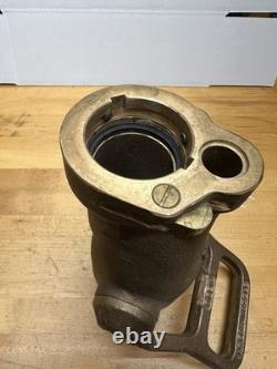 Vintage Solid Brass 1 1/2 Fog Fire Fighting Nozzle Looks NEW OLD STOCK #0657