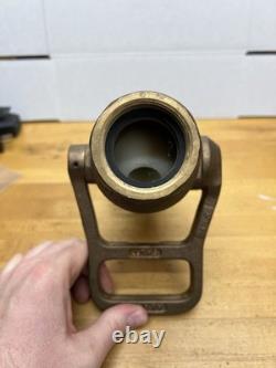 Vintage Solid Brass 1 1/2 Fog Fire Fighting Nozzle Looks NEW OLD STOCK #0657