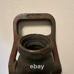 Vintage Solid Brass Akron 2069 Fire Hose Nozzle