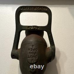Vintage Solid Brass Akron 2069 Fire Hose Nozzle