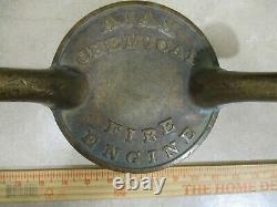 Vintage Solid Brass Fire Engine Cap AJAX CHEMICAL