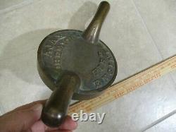 Vintage Solid Brass Fire Engine Cap AJAX CHEMICAL