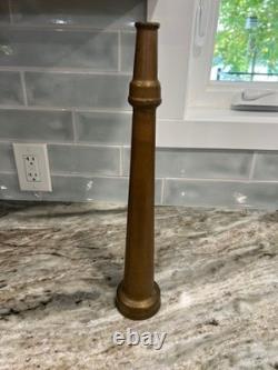 Vintage Solid Brass Fire Hose Nozzle Firefighting