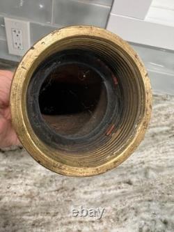 Vintage Solid Brass Fire Hose Nozzle Firefighting