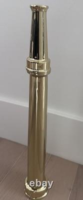 Vintage Solid Brass Fire Hose Nozzle Likely Gustin Bacon MFG Antique