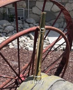 Vintage Solid Brass Fire Hose Nozzle Likely Gustin Bacon MFG Antique