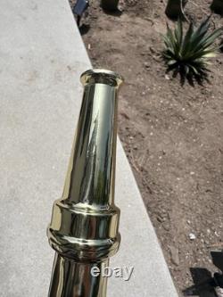 Vintage Solid Brass Fire Hose Nozzle Likely Gustin Bacon MFG Antique