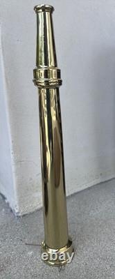 Vintage Solid Brass Fire Hose Nozzle Likely Gustin Bacon MFG Antique
