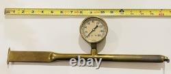 Vintage Solid Brass Fire Hydrant Pressure Gauge Brass Marsh Gauge