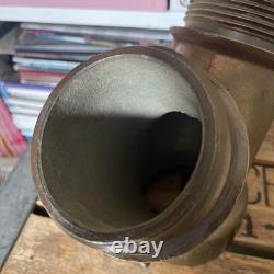 Vintage Solid Brass Fire Hydrant Siamese Water Hose Wye Y Splitter 3 Thread 6LB