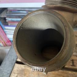 Vintage Solid Brass Fire Hydrant Siamese Water Hose Wye Y Splitter 3 Thread 6LB