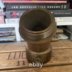 Vintage Solid Brass Fire Hydrant Siamese Water Hose Wye Y Splitter 3 Thread 6LB
