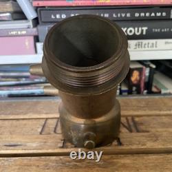 Vintage Solid Brass Fire Hydrant Siamese Water Hose Wye Y Splitter 3 Thread 6LB