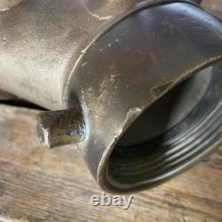 Vintage Solid Brass Fire Hydrant Siamese Water Hose Wye Y Splitter 3 Thread 6LB