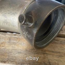 Vintage Solid Brass Fire Hydrant Siamese Water Hose Wye Y Splitter 3 Thread 6LB