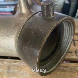 Vintage Solid Brass Fire Hydrant Siamese Water Hose Wye Y Splitter 3 Thread 6LB