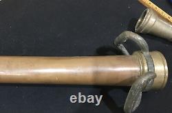 Vintage Style Copper and Brass Fireman's Fire Hose Nozzle Double Handled 30