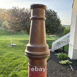 Vintage UNDERWRITERS Wrapped Brass Fire Hose Playpipe with Nozzle 31 inches