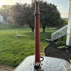 Vintage UNDERWRITERS Wrapped Brass Fire Hose Playpipe with Nozzle 31 inches