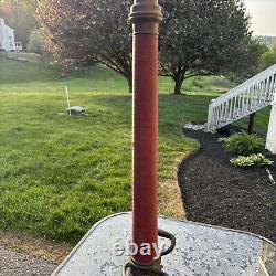 Vintage UNDERWRITERS Wrapped Brass Fire Hose Playpipe with Nozzle 31 inches