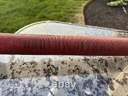Vintage UNDERWRITERS Wrapped Brass Fire Hose Playpipe with Nozzle 31 inches