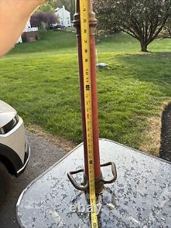 Vintage UNDERWRITERS Wrapped Brass Fire Hose Playpipe with Nozzle 31 inches