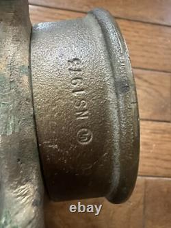 Vintage UNDERWRITERS Wrapped Brass Fire Hose Playpipe with Nozzle 31 inches Water