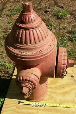 Vintage USA CHATTANOOGA TENNESSEE CAST IRON FIRE HYDRANT GARDEN STATUE SCULPTURE