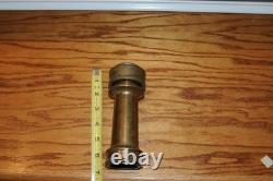 Vintage U. S. N. United States Navy U. S. L. Brass Fire Hose Nozzle Attachment 1-1/4